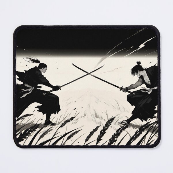 Item preview, Samurai Duel – Epic Anime Sword Fight in Black and White designed and sold by DesignNChill-Freelance.