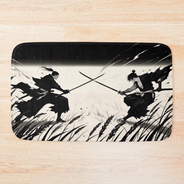 Item preview, Samurai Duel – Epic Anime Sword Fight in Black and White designed and sold by DesignNChill-Freelance.
