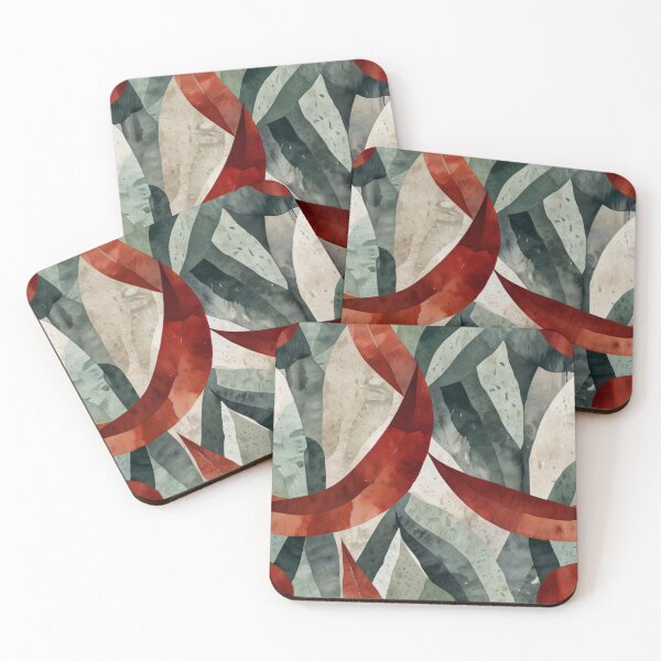 Item preview, Vibrant Watercolor Leaves in Red, Blue, and Green designed and sold by ShopCWA.