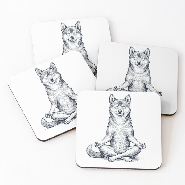 Item preview, Vintage Kai Ken Yoga Lotus Meditation Dog Lover designed and sold by DoodleTortle.