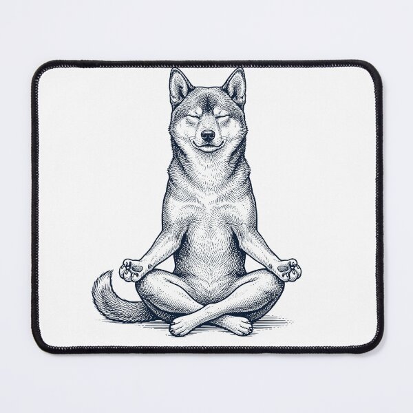 Item preview, Vintage Kai Ken Yoga Lotus Meditation Dog Lover designed and sold by DoodleTortle.