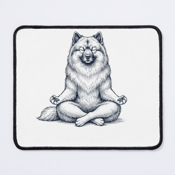 Item preview, Vintage Keeshond Yoga Lotus Meditation Dog Lover designed and sold by DoodleTortle.