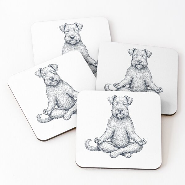 Item preview, Vintage Kerry Blue Terrier Yoga Lotus Meditation Dog Lover designed and sold by DoodleTortle.