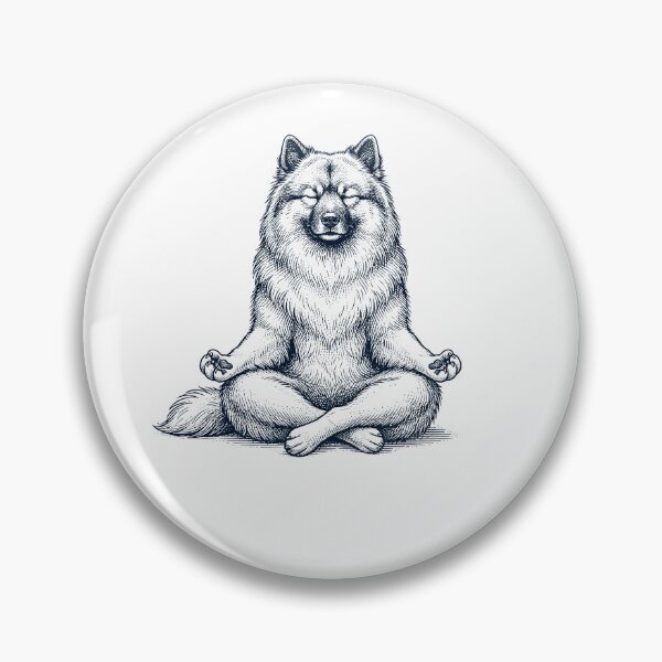Item preview, Vintage Keeshond Yoga Lotus Meditation Dog Lover designed and sold by DoodleTortle.