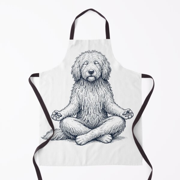 Item preview, Vintage Komondor Yoga Lotus Meditation Dog Lover designed and sold by DoodleTortle.
