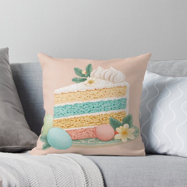 Artikelvorschau, Pastellfarbene Osterkuchen-Illustration – Niedliche Frühlingsdessert-Kunst entworfen und verkauft von BobaBunny76.