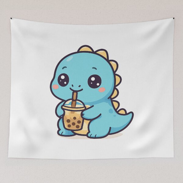 Item preview, Blue Cartoon Dinosaur, Cartoon Dinosaur designed and sold by graphic-genie.