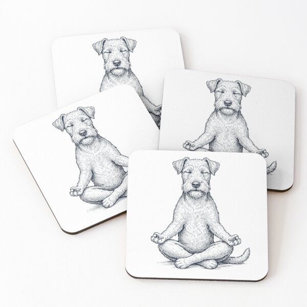 Item preview, Vintage Lakeland Terrier Yoga Lotus Meditation Dog Lover designed and sold by DoodleTortle.