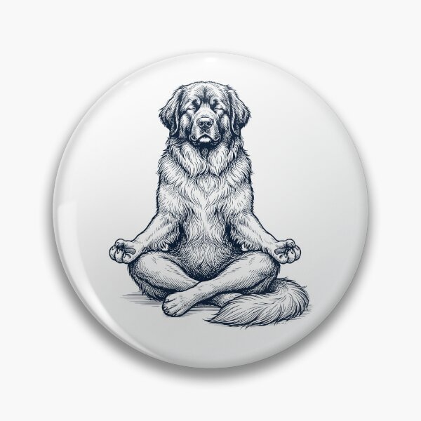 Item preview, Vintage Leonberger Yoga Lotus Meditation Dog Lover designed and sold by DoodleTortle.
