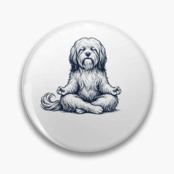Item preview, Vintage Lhasa Apso Yoga Lotus Meditation Dog Lover designed and sold by DoodleTortle.