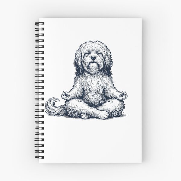 Item preview, Vintage Lhasa Apso Yoga Lotus Meditation Dog Lover designed and sold by DoodleTortle.