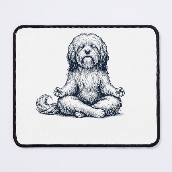 Item preview, Vintage Lhasa Apso Yoga Lotus Meditation Dog Lover designed and sold by DoodleTortle.