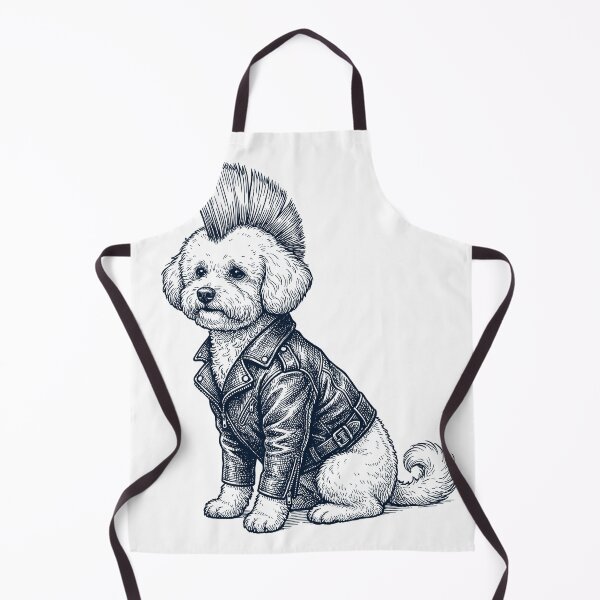 Item preview, Vintage Maltese Punk Mowhawk Dog Mom Dad designed and sold by DoodleTortle.