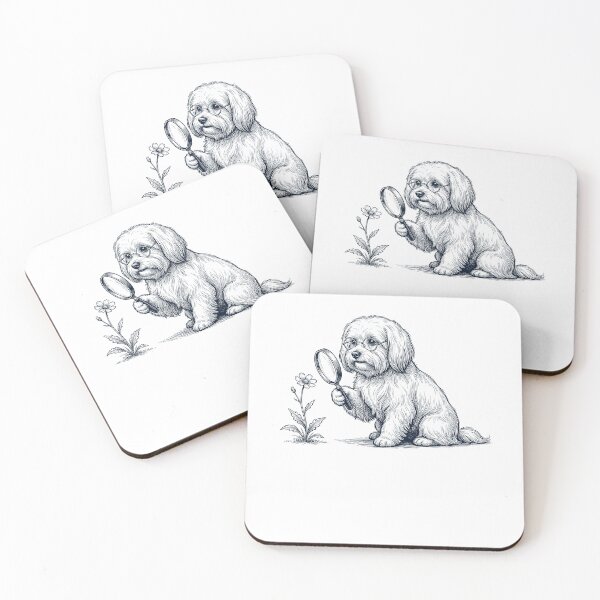 Item preview, Vintage Maltese Botanist Flower Dog Mom Dad designed and sold by DoodleTortle.