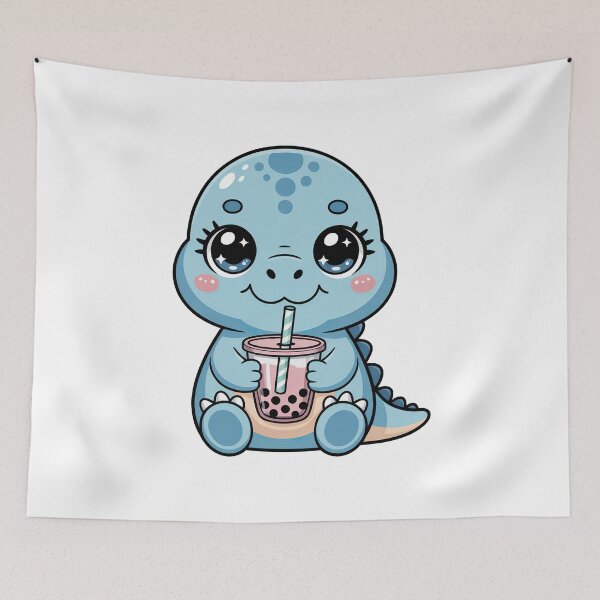 Item preview, Blue Cartoon Dinosaur, Cartoon Dinosaur designed and sold by graphic-genie.