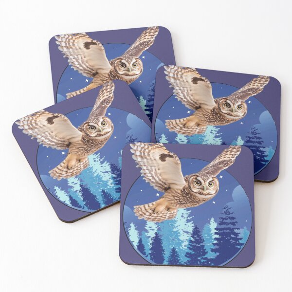 Item preview, Owl In Flight In Night Forest designed and sold by Rockyctees.