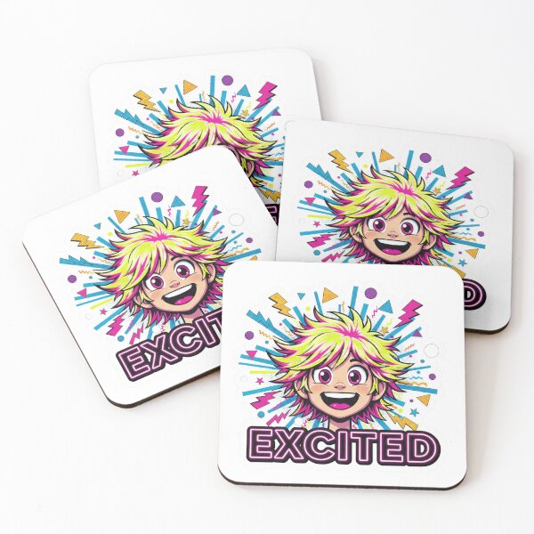 Item preview, Neon Excited Kid Sticker designed and sold by lorand-designs.