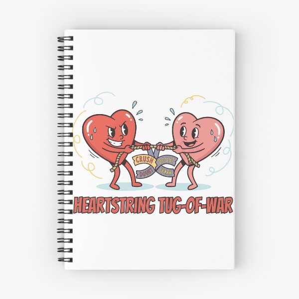 Item preview, Heartstring Tug Of War Retro Cartoon Romance designed and sold by Snout & Shout..
