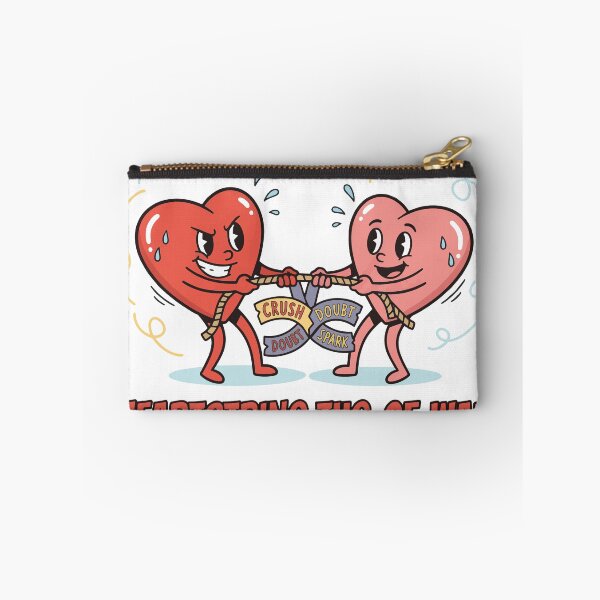 Item preview, Heartstring Tug Of War Retro Cartoon Romance designed and sold by Snout & Shout..