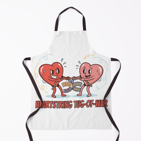 Item preview, Heartstring Tug Of War Retro Cartoon Romance designed and sold by Snout & Shout..