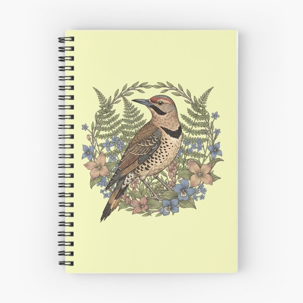 Item preview, Vintage Northern Flicker Woodpecker with Wildflowers designed and sold by BirdsnStuff.