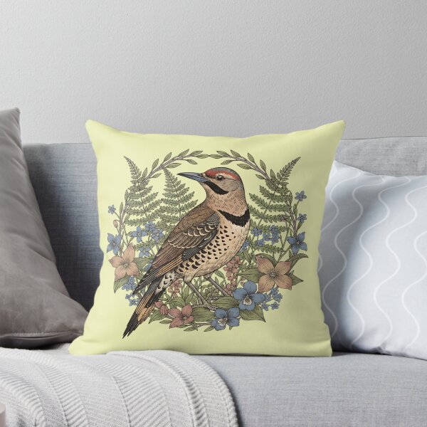 Item preview, Vintage Northern Flicker Woodpecker with Wildflowers designed and sold by BirdsnStuff.