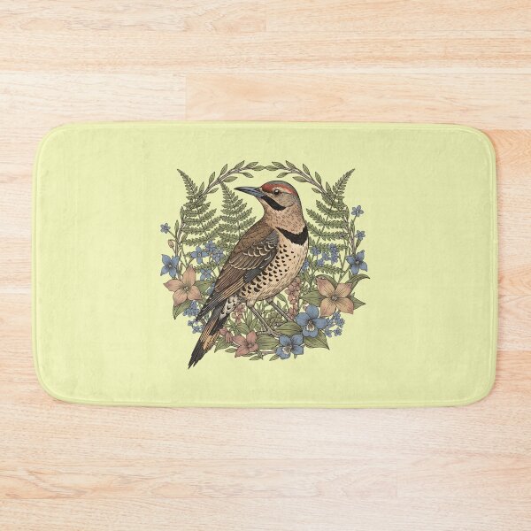 Item preview, Vintage Northern Flicker Woodpecker with Wildflowers designed and sold by BirdsnStuff.