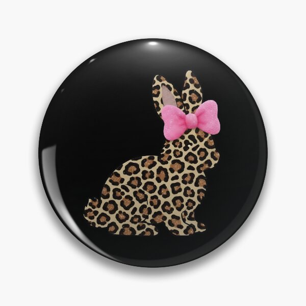 Item preview, Girls Leopard Easter Bunny Pink Bow designed and sold by KroghDs.