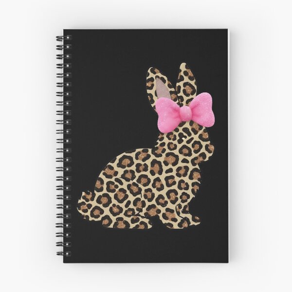 Item preview, Girls Leopard Easter Bunny Pink Bow designed and sold by KroghDs.