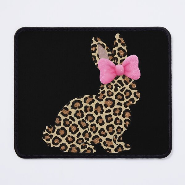 Item preview, Girls Leopard Easter Bunny Pink Bow designed and sold by KroghDs.