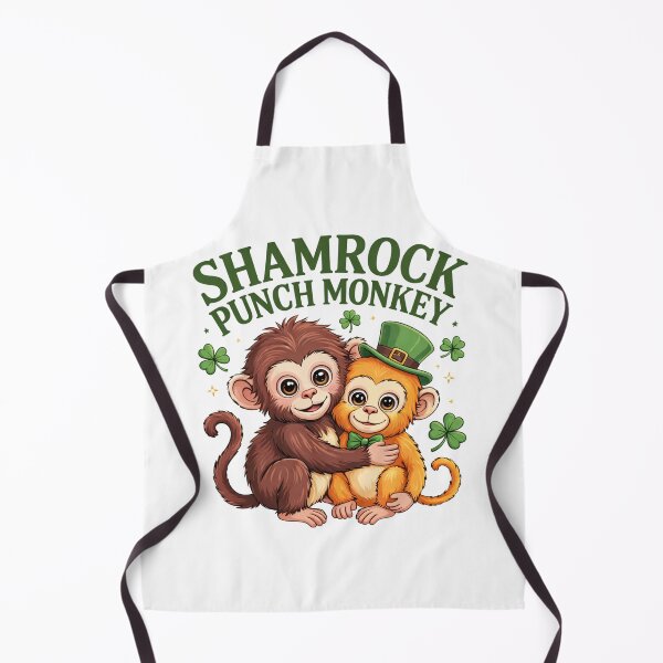 Item preview, Team Punch, Punch the monkey - Team Punch - Baby Monkey Punch - Punch Plush Hugging St. Patrick's Day designed and sold by MD-Over.