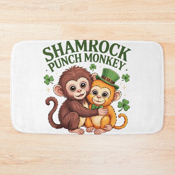 Item preview, Team Punch, Punch the monkey - Team Punch - Baby Monkey Punch - Punch Plush Hugging St. Patrick's Day designed and sold by MD-Over.