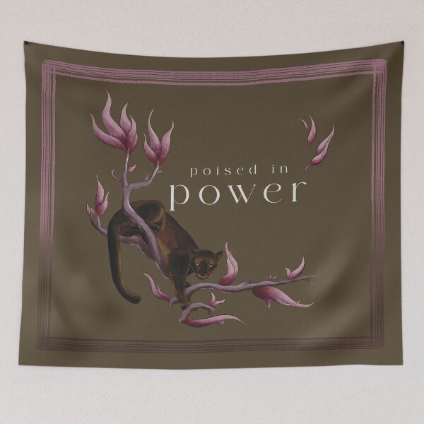 Item preview, Poised in Power Elegant Dark Panther Feminine art designed and sold by art-injoy.