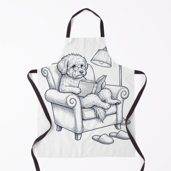 Item preview, Vintage Maltese Read Book Dog Mom Dad designed and sold by DoodleTortle.