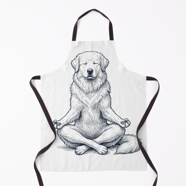Item preview, Vintage Maremma Sheepdog Yoga Lotus Meditation Dog Lover designed and sold by DoodleTortle.