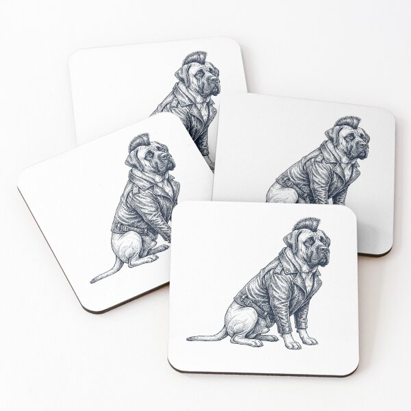 Item preview, Vintage Mastiff Punk Mowhawk Dog Mom Dad designed and sold by DoodleTortle.