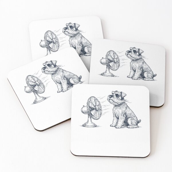Item preview, Vintage Miniature Schnauzer With Fan Dog Mom Dad designed and sold by DoodleTortle.