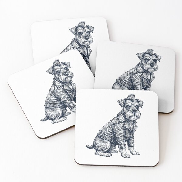 Item preview, Vintage Miniature Schnauzer Punk Mowhawk Dog Mom Dad designed and sold by DoodleTortle.