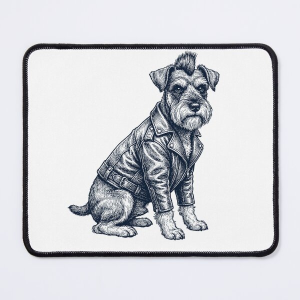 Item preview, Vintage Miniature Schnauzer Punk Mowhawk Dog Mom Dad designed and sold by DoodleTortle.
