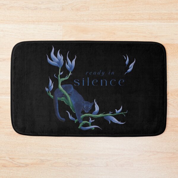 Item preview, Ready in Silence Black Panther Minimal Spiritual Art designed and sold by art-injoy.