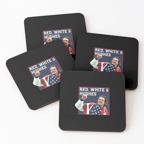 Item preview, Jack Hughes USA Hockey Golden Goal 2026 Red, White & Hughes Hockey designed and sold by BachulAlam.
