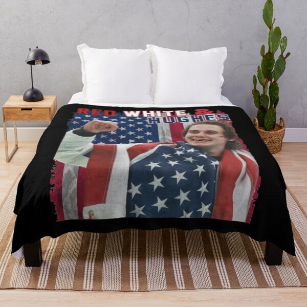 Item preview, Red White & Hughes Hockey American Hockey Fan Jack Hughes Broken Teeth Patriot American Hockey Hughes designed and sold by BachulAlam.