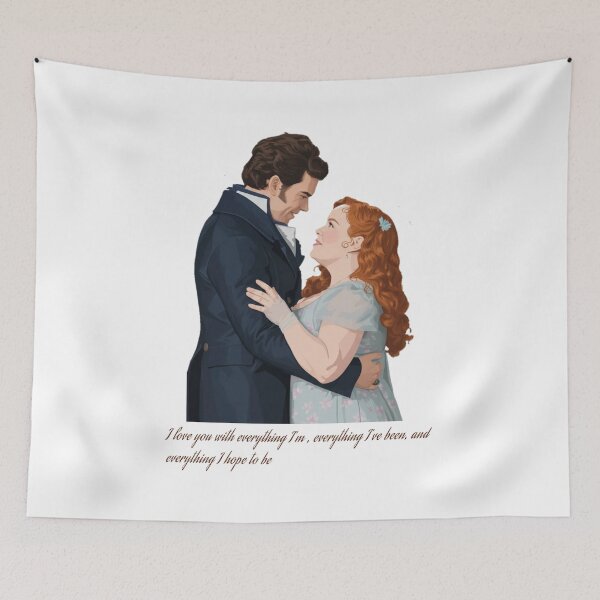 Item preview, Romantic Colin & Penelope Bridgerton Vector Art – Polin Regency Love Illustration designed and sold by Fandom Universe.