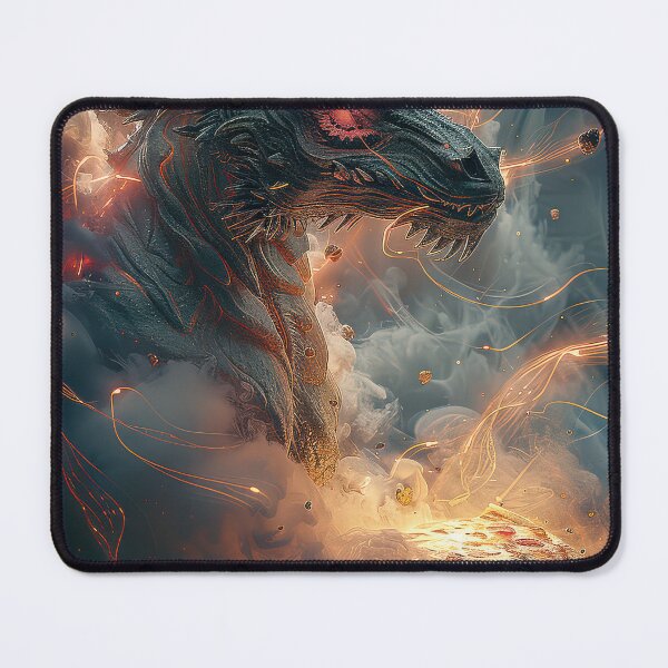 Item preview, Infernal Pizza Dragon – Dark Fantasy Surreal Beast Art designed and sold by Grafititee.