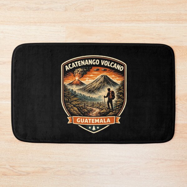 Item preview, Acatenango Volcano Guatemala – Vintage Hiking Adventure Badge T-Shirt | Retro Travel Explorer Design designed and sold by Globalcitytees.