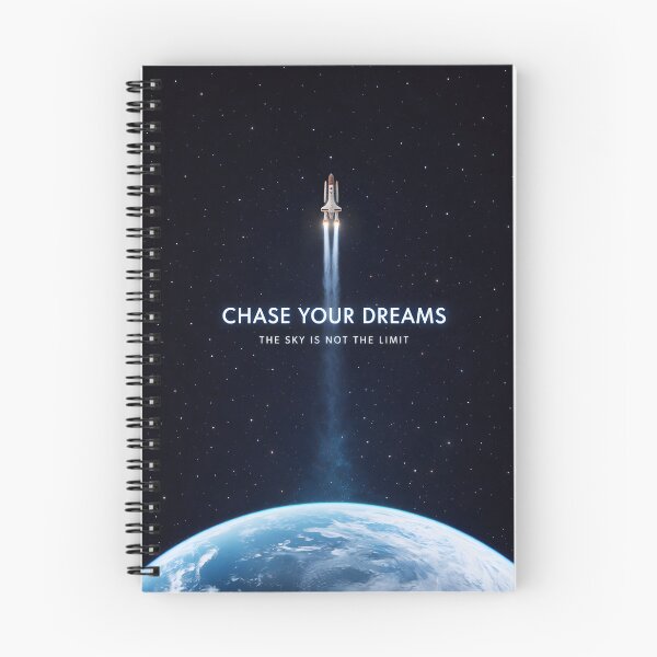 Item preview, Chase Your Dreams Rocket Space Quote designed and sold by AbstractAuraArt.