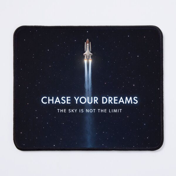Item preview, Chase Your Dreams Rocket Space Quote designed and sold by AbstractAuraArt.