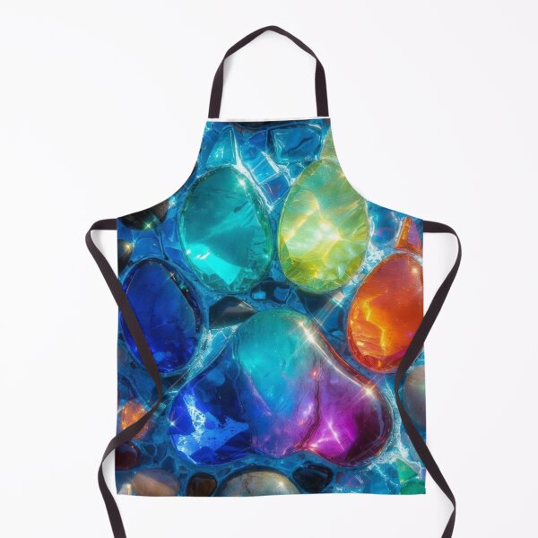 Item preview, Rainbow Gemstone Paw Print Mosaic Art designed and sold by PixelVibe782.