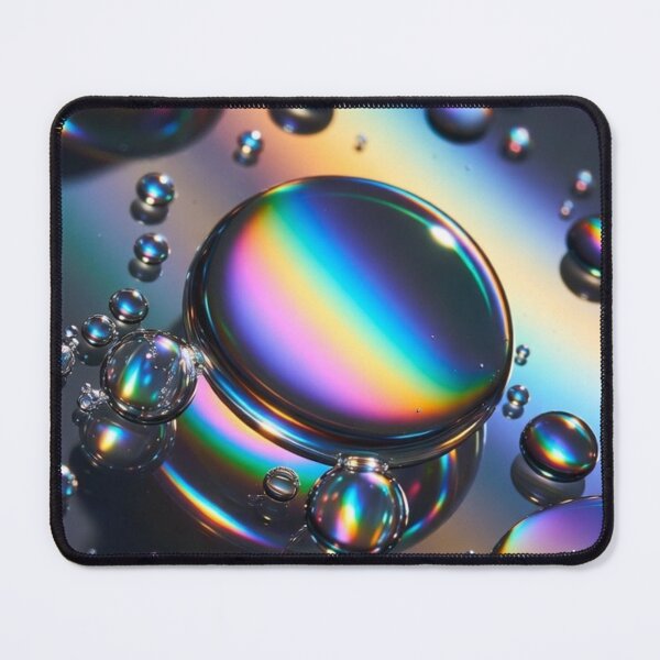 Item preview, Iridescent Rainbow Oil Droplets Abstract Art designed and sold by PixelVibe782.