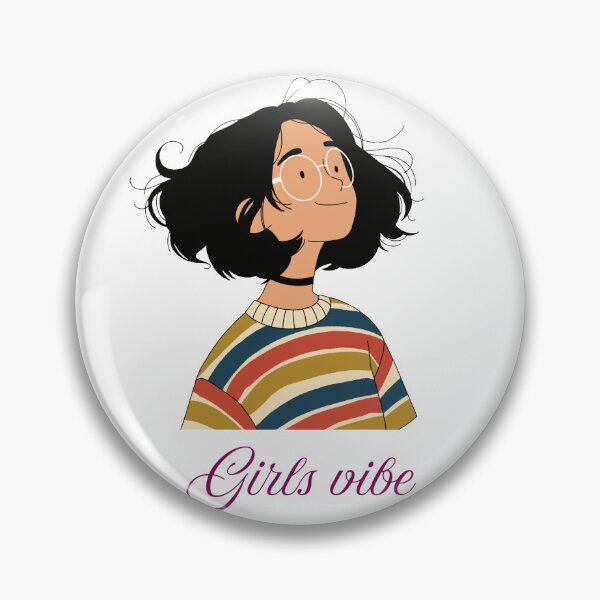Item preview, Cute Curly Hair Girl Illustration - "Girls Vibe" Aesthetic designed and sold by GunnuDesigns.